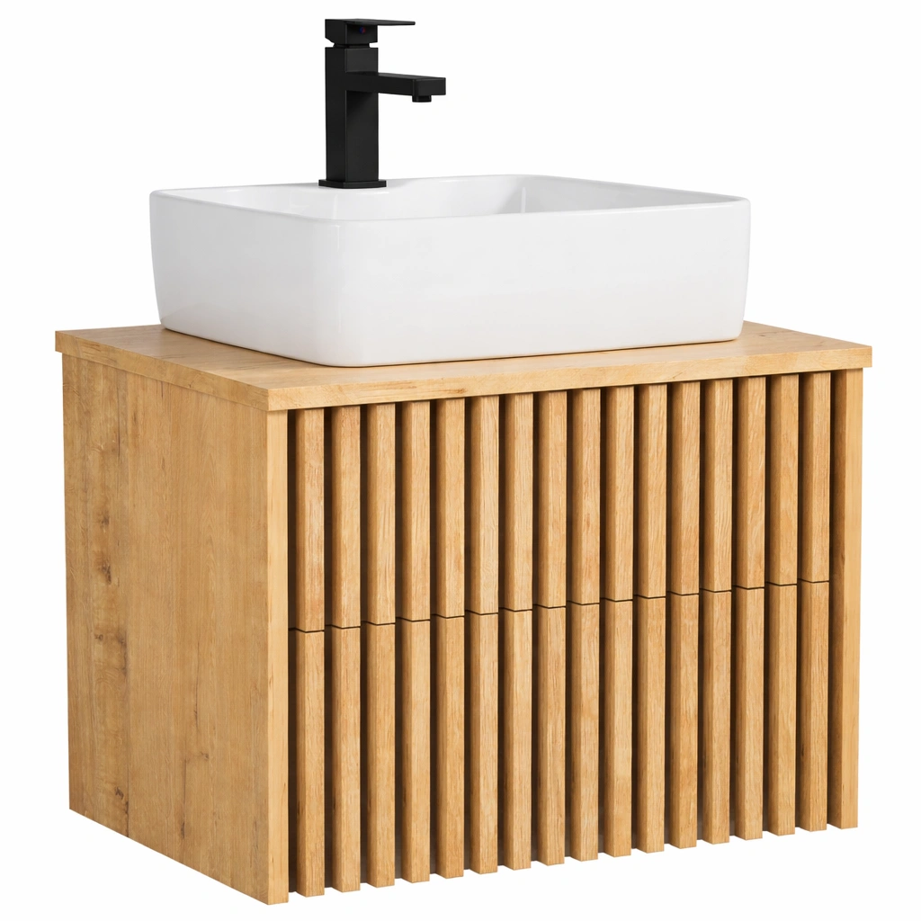 Meuble lavabo bois facade relief design moderne-Rovtrix