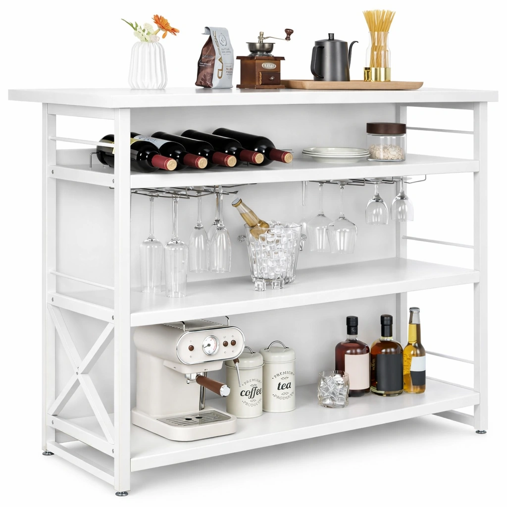 Meuble bar etagere rangement verres bouteilles cuisine-Rovtrix
