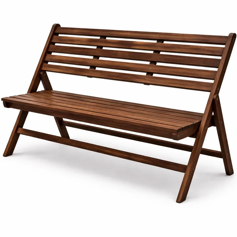 Panchina da Giardino 2 Posti Pieghevole in Legno di Pino