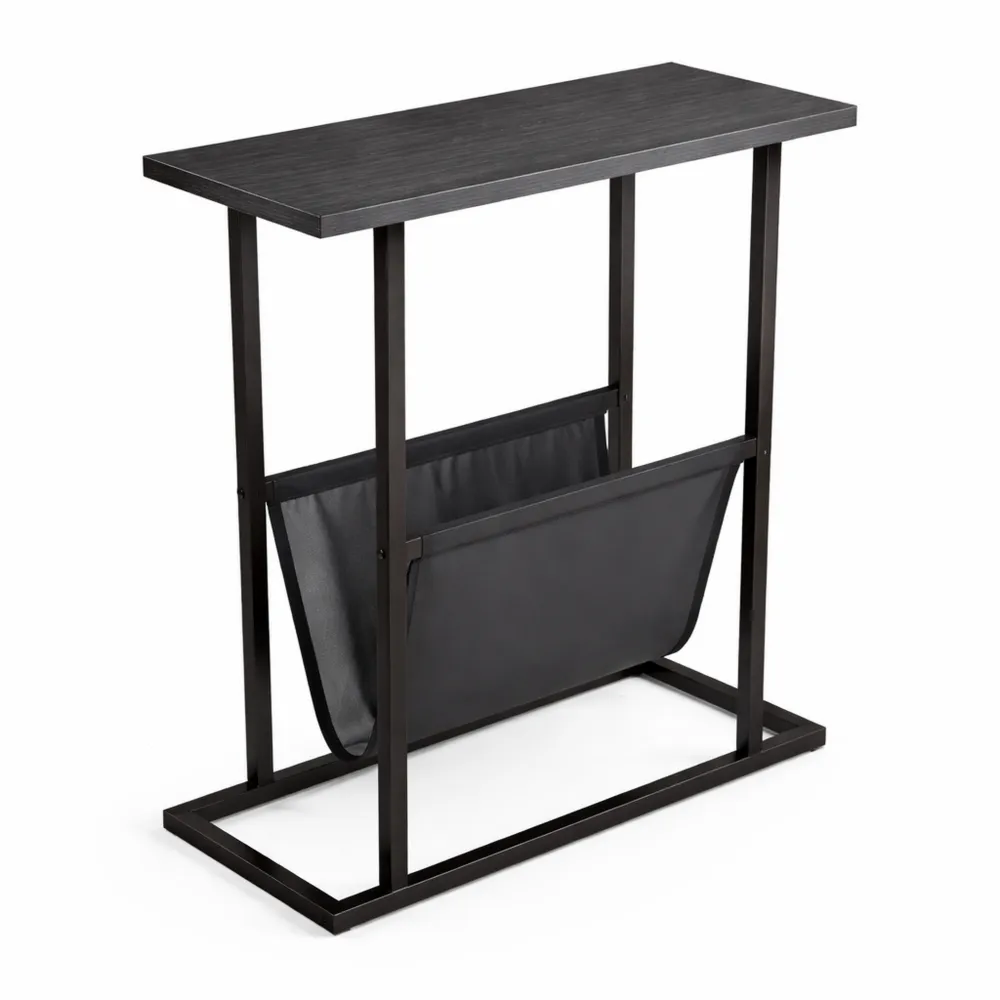 Tavolino sottile con portariviste per piccoli spazi, ideale per soggiorno