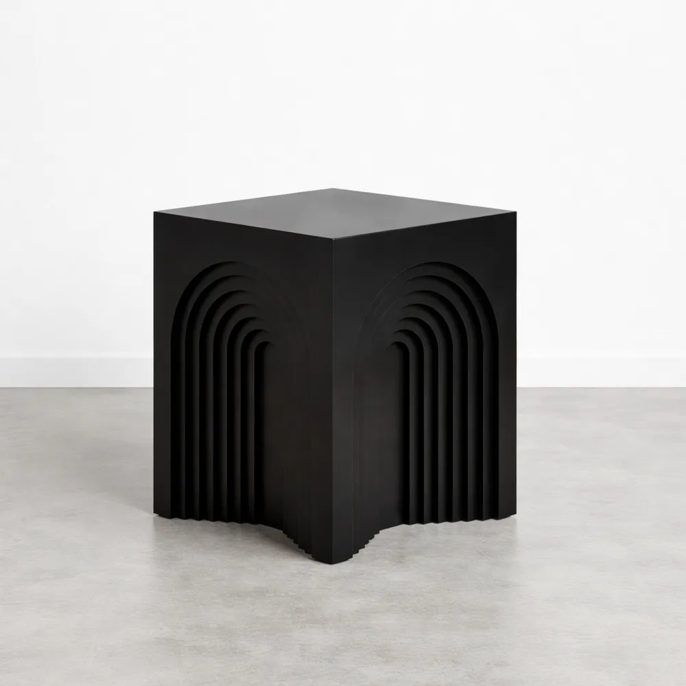 Tavolino Cubo con Design Moderno e Feltrini Protettivi per Casa