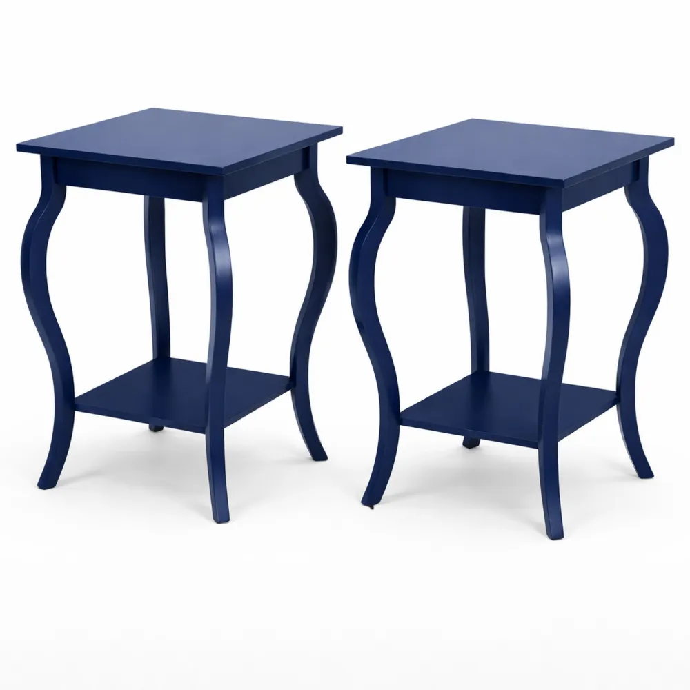 Tavolino Angolare a Due Livelli per Soggiorno e Camera