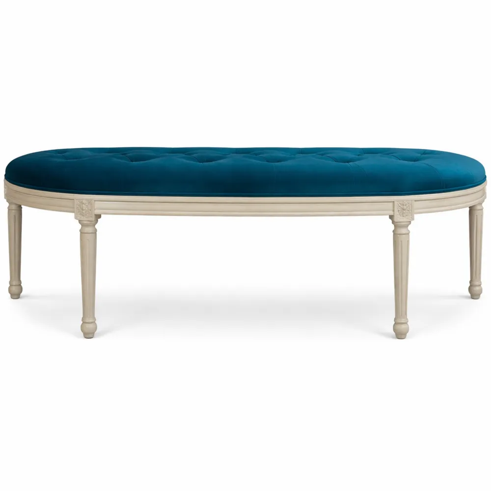 Panca in Velluto Stile Moderno 125x45x48 cm