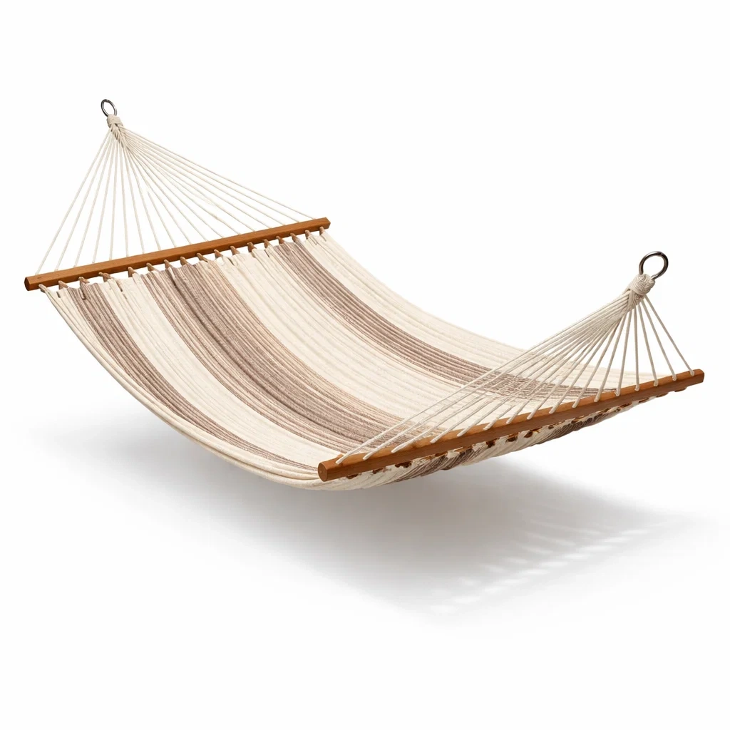 Hängematte baumwolle beige/braun 200x150 cm-nestgalleryco