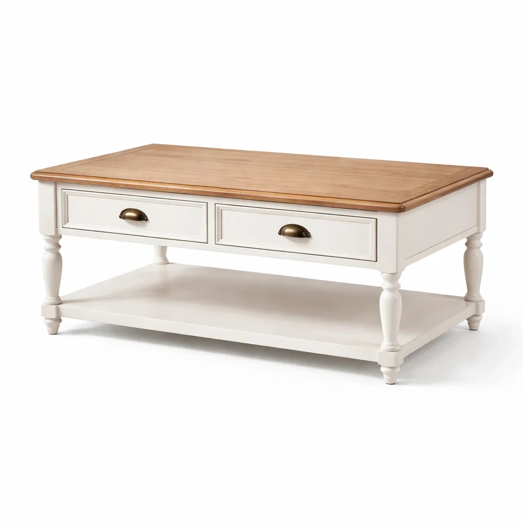 Couchtisch aus holz weiß 120x60x45 cm-nestgalleryco