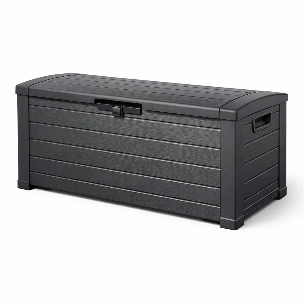 Gartenaufbewahrungsbox aus polypropylen anthrazit 120x45x60 cm-nestgalleryco