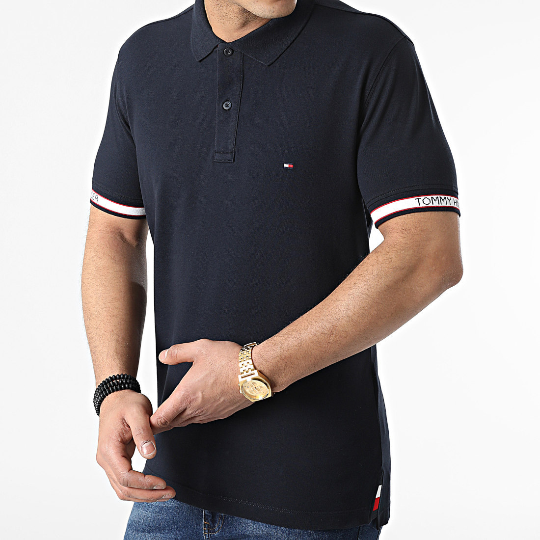 Polo Short Sleeve Cuff Branding 3960Navy Blue