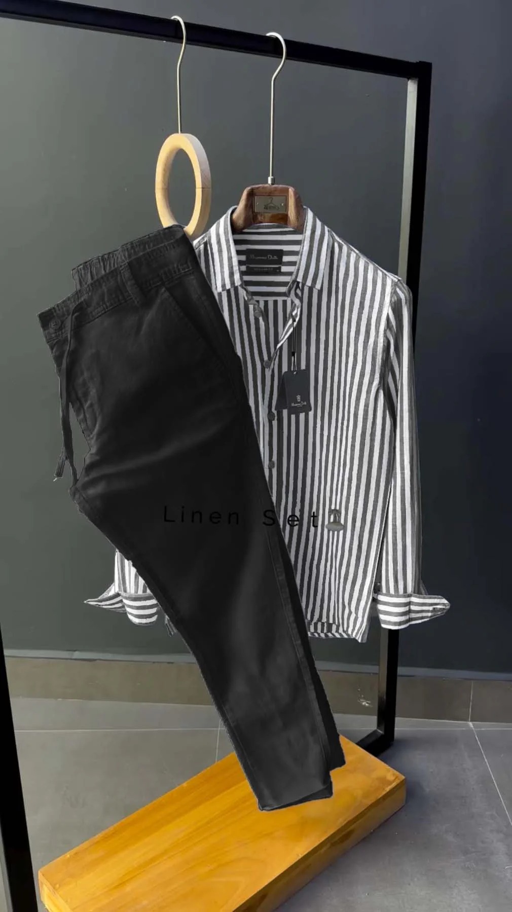 Stripe Shirt & Linen Pants - Exclusive