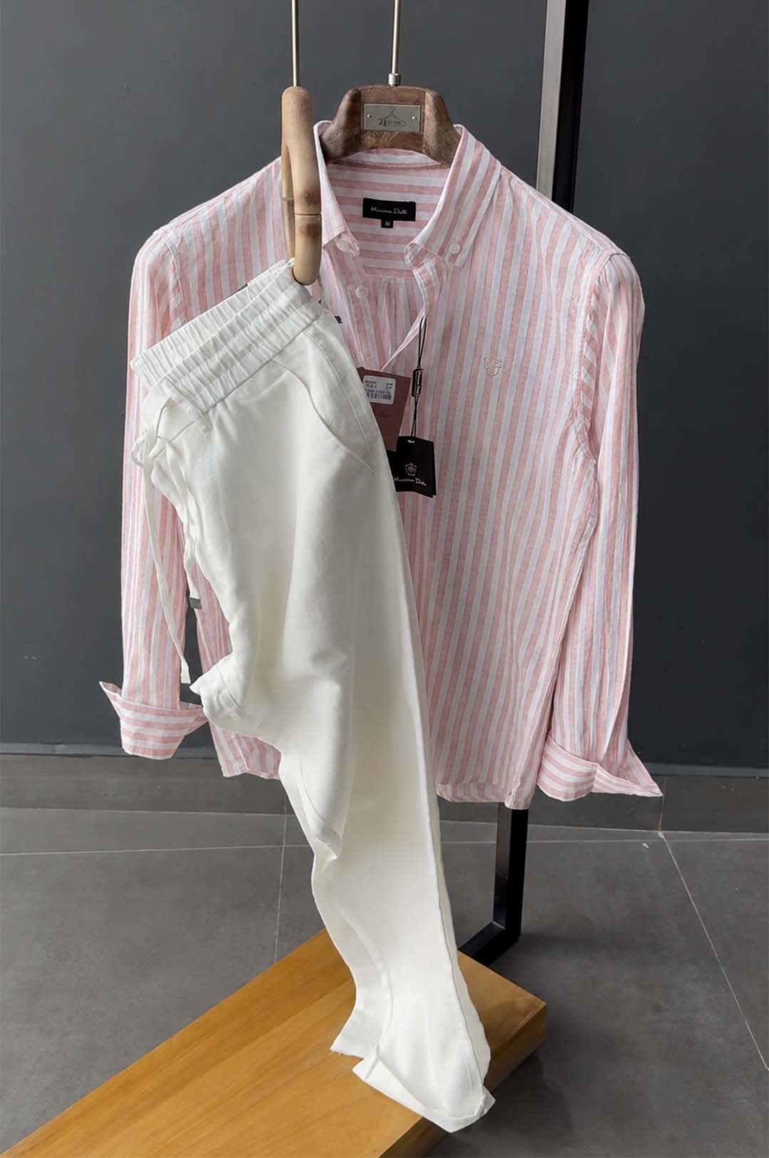 Stripe Shirt & Linen Pants - Exclusive