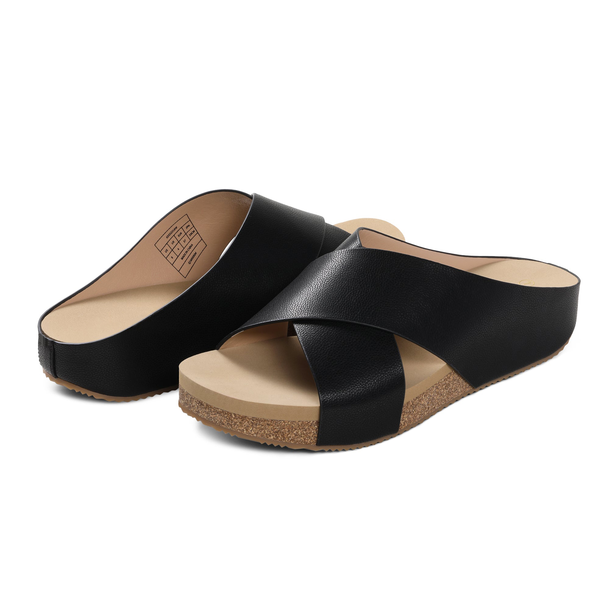 Women's Open Toe Criss-Cross Wedge Sandals