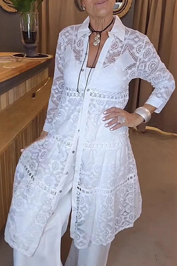 Lyra | Lace Button Shirt