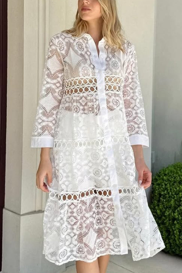 Lyra | Lace Button Shirt