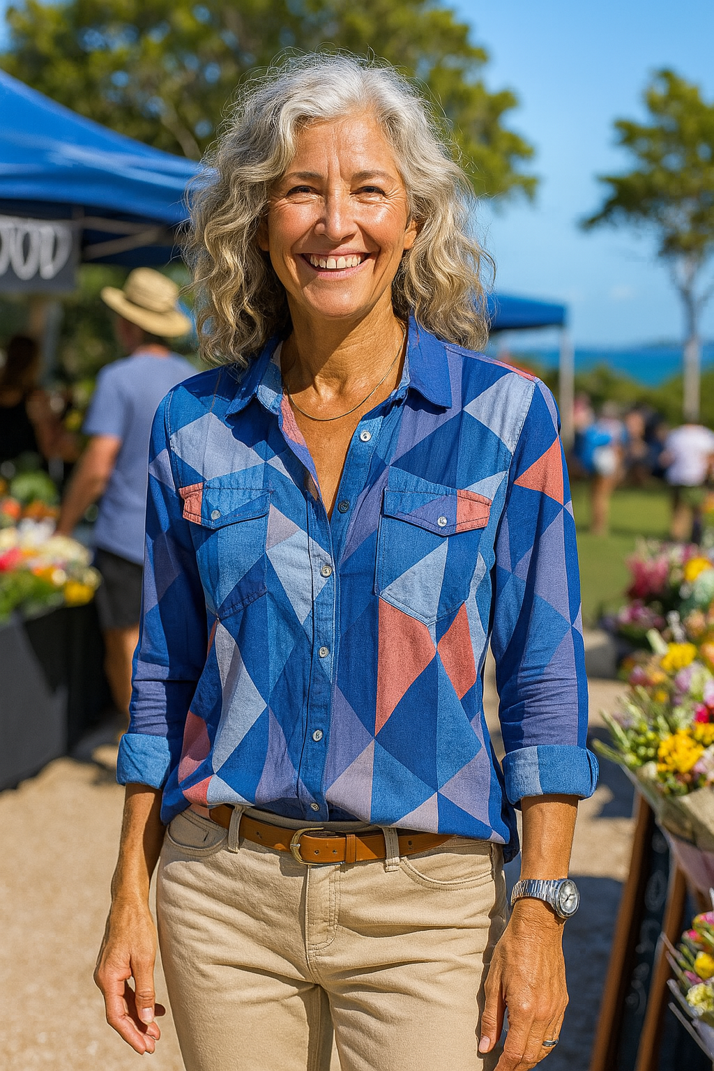 Celia | Geometric Blouse