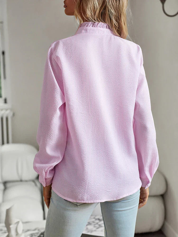 Amara | Ruffle-Trim Blouse
