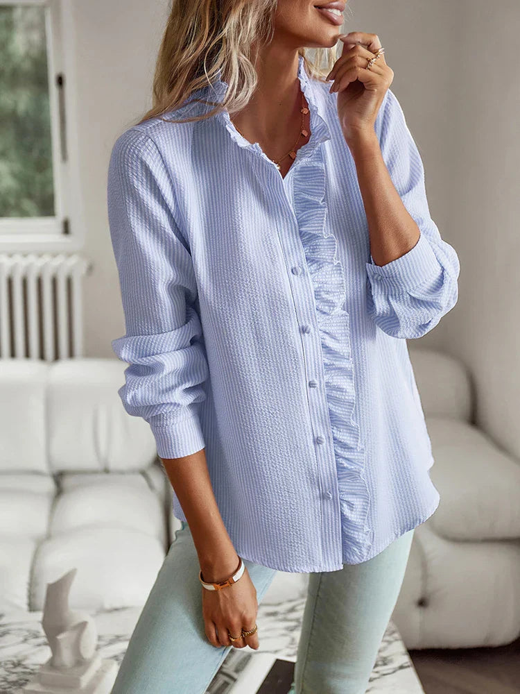 Amara | Ruffle-Trim Blouse