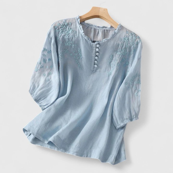 Mireille | Embroidered Comfort Blouse