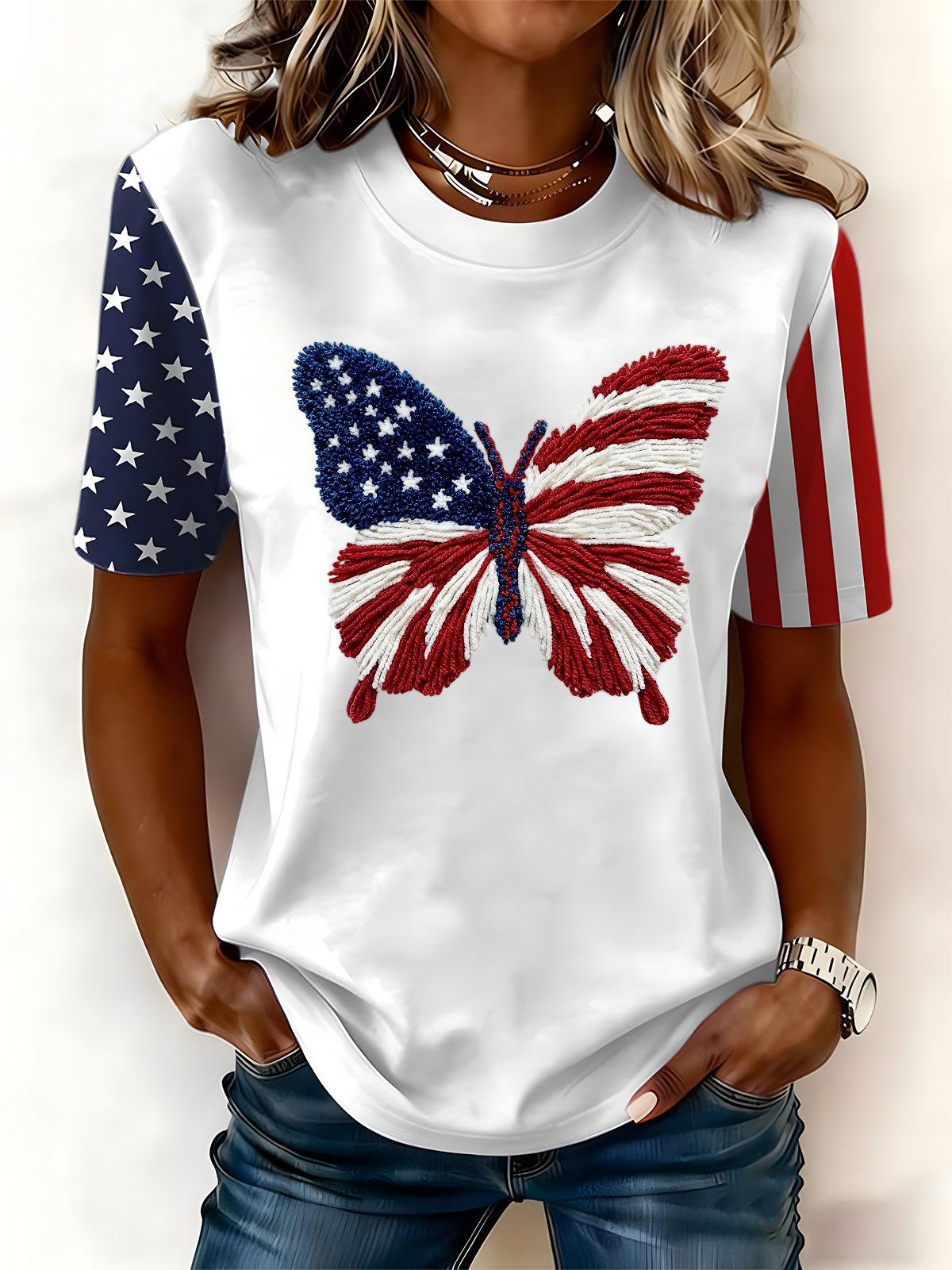 Casual Regular Fit Cotton Crew Neck T-Shirt