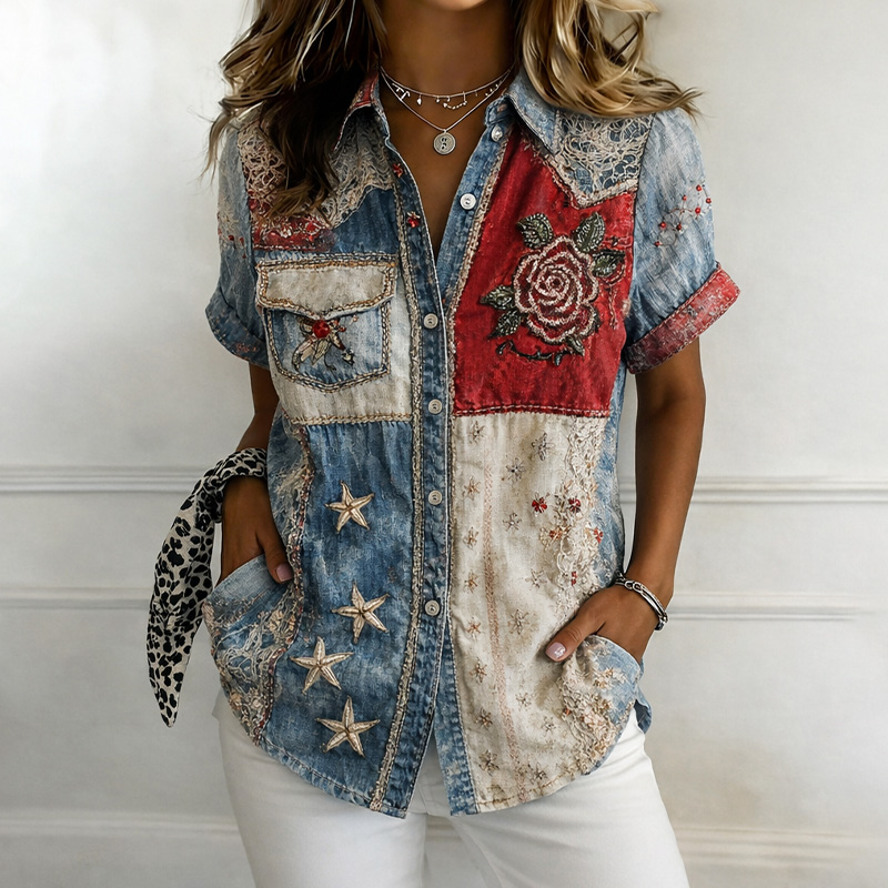 Women's 250th Anniversary Print Casual Shirt