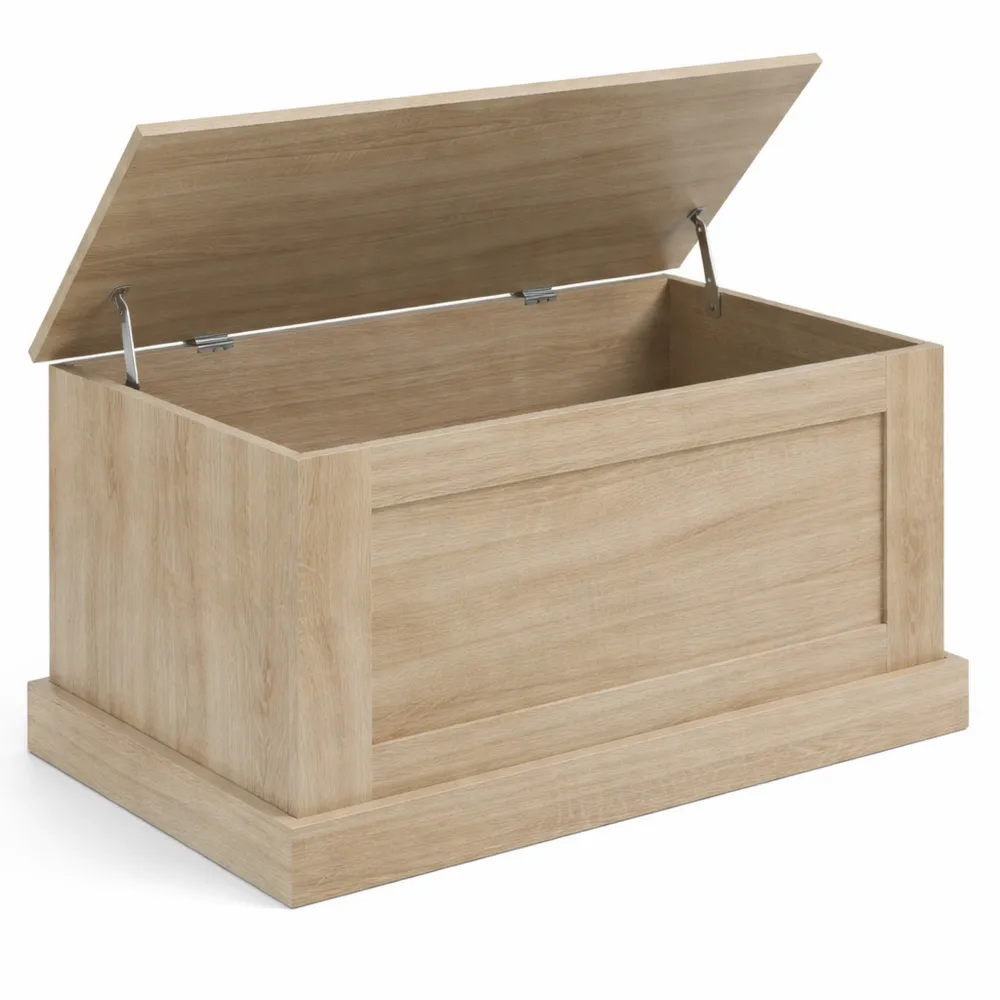 Coffre de rangement en bois avec sécurité, pour salon et entrée, 80x40x45 cm