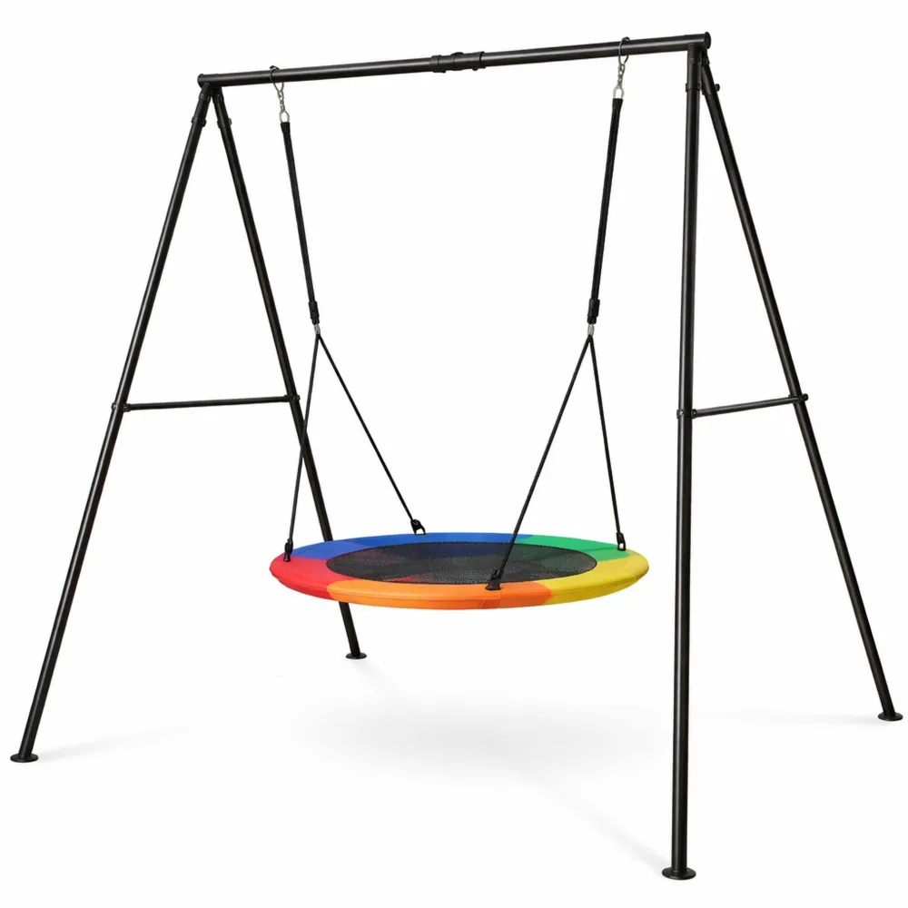 Structure de Jeu pour Enfants avec Balançoire Nid XL 104 cm-Birchvik