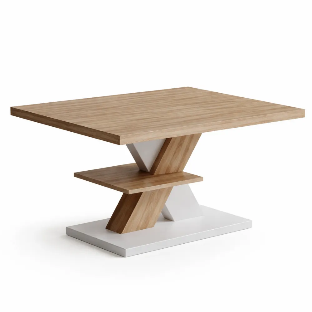 Table basse moderne avec rangement intérieur 90x60x45 cm-Cedarrik