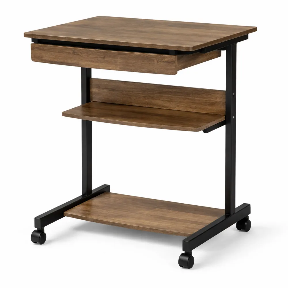 Table d'ordinateur avec tiroir et étagères pour bureau ou chambre