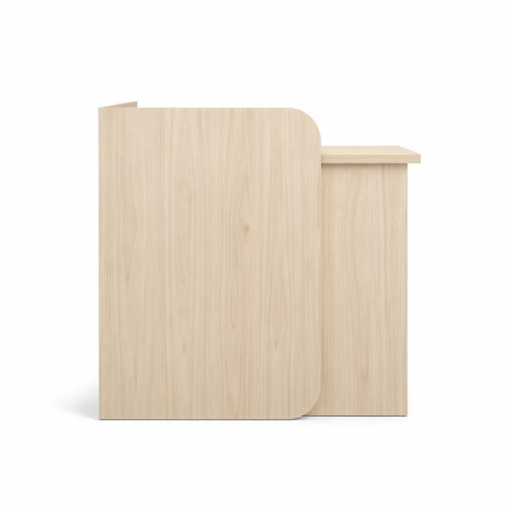 Comptoir de Réception en Bois avec Éclairage LED et Tiroir Verrouillable pour Commerce