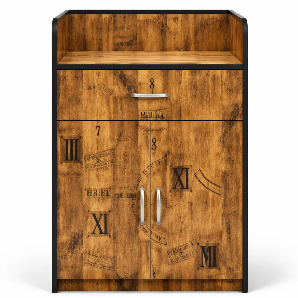 Comptoir d'accueil compact avec tiroir et espace de rangement