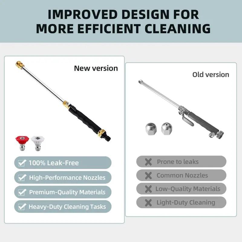 Jet Nozzle Power Washer for Garden Hose, Includes 2 High-Pressure Nozzles and Quick Connectors | Hydro Jet High Pressure Washer Tools for Car Wash, Patio, Driveway & Outdoor Cleaning