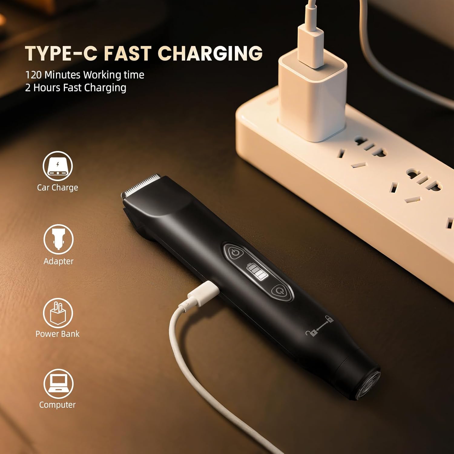 Electric Groin Hair Trimmer ,Nose Hair Trimmer, Dual Heads Waterproof Ball Pubic Shaver for Male and Female,Replaceable Stainless Steel Blades, Wet/Dry Body Razor,Husband Gift