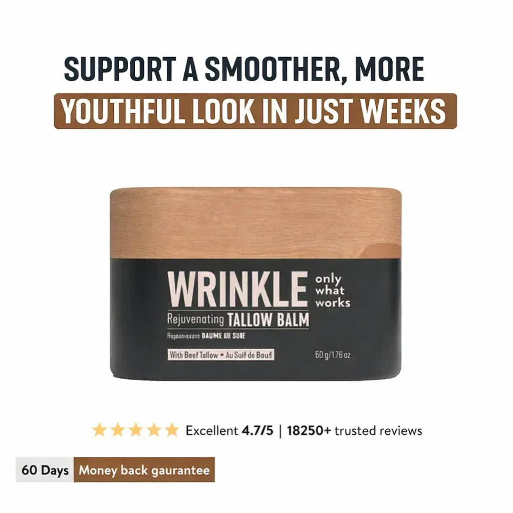 Wrinkle Defense Tallow Balm-Approved by a Certified Dermatologist & Skincare Formulator