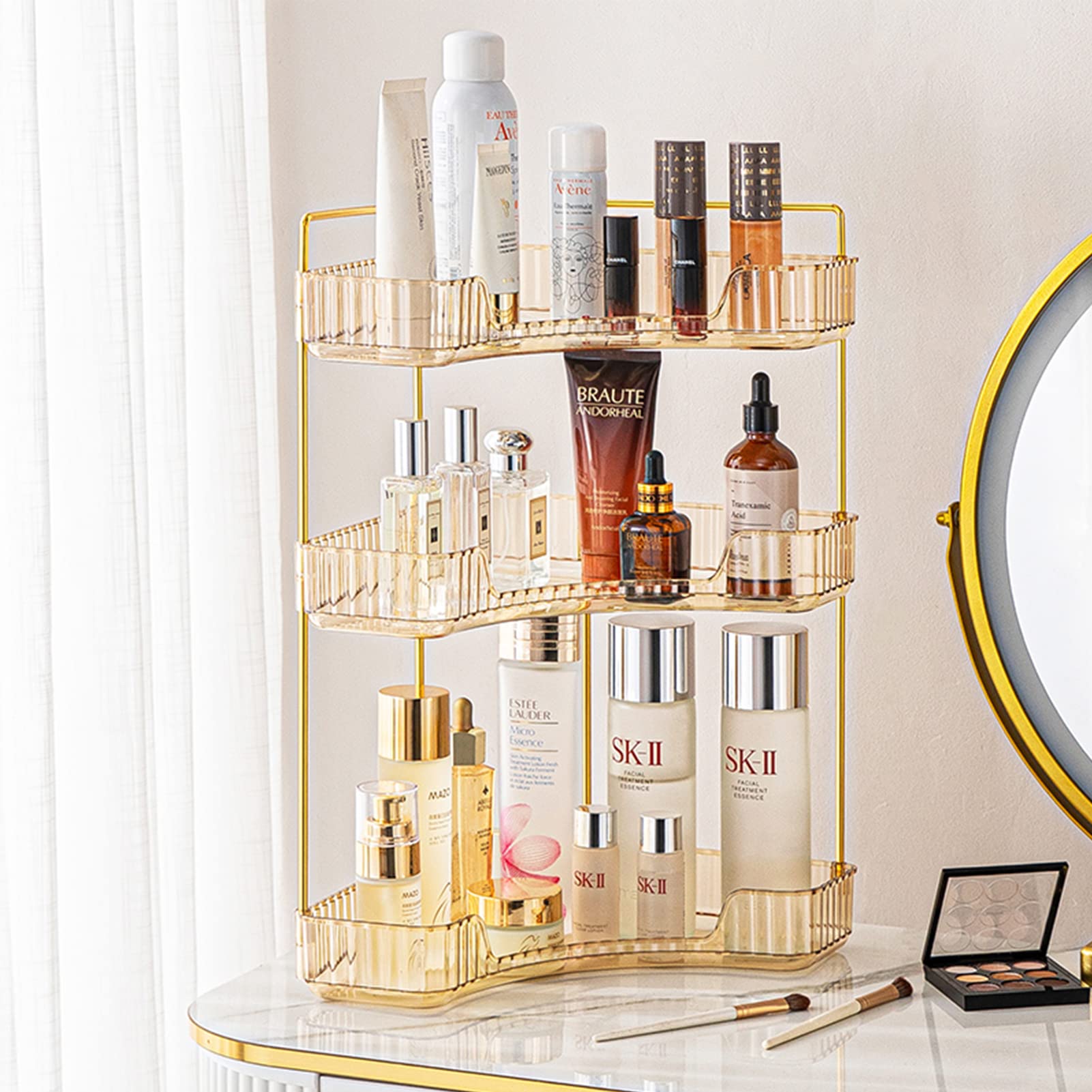 Multi-Tier Corner Countertop Organizer Rack