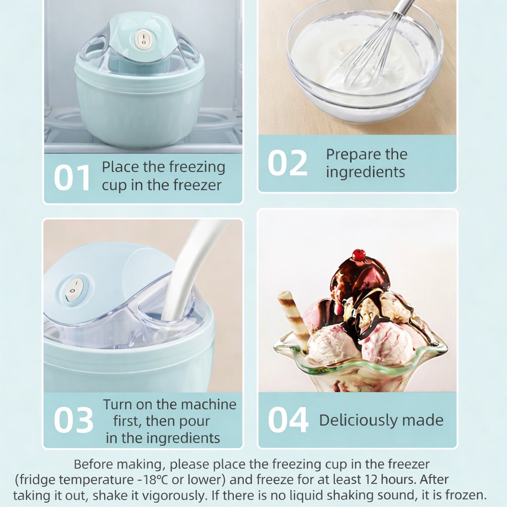 🍨Small Home Mini Ice Cream Maker