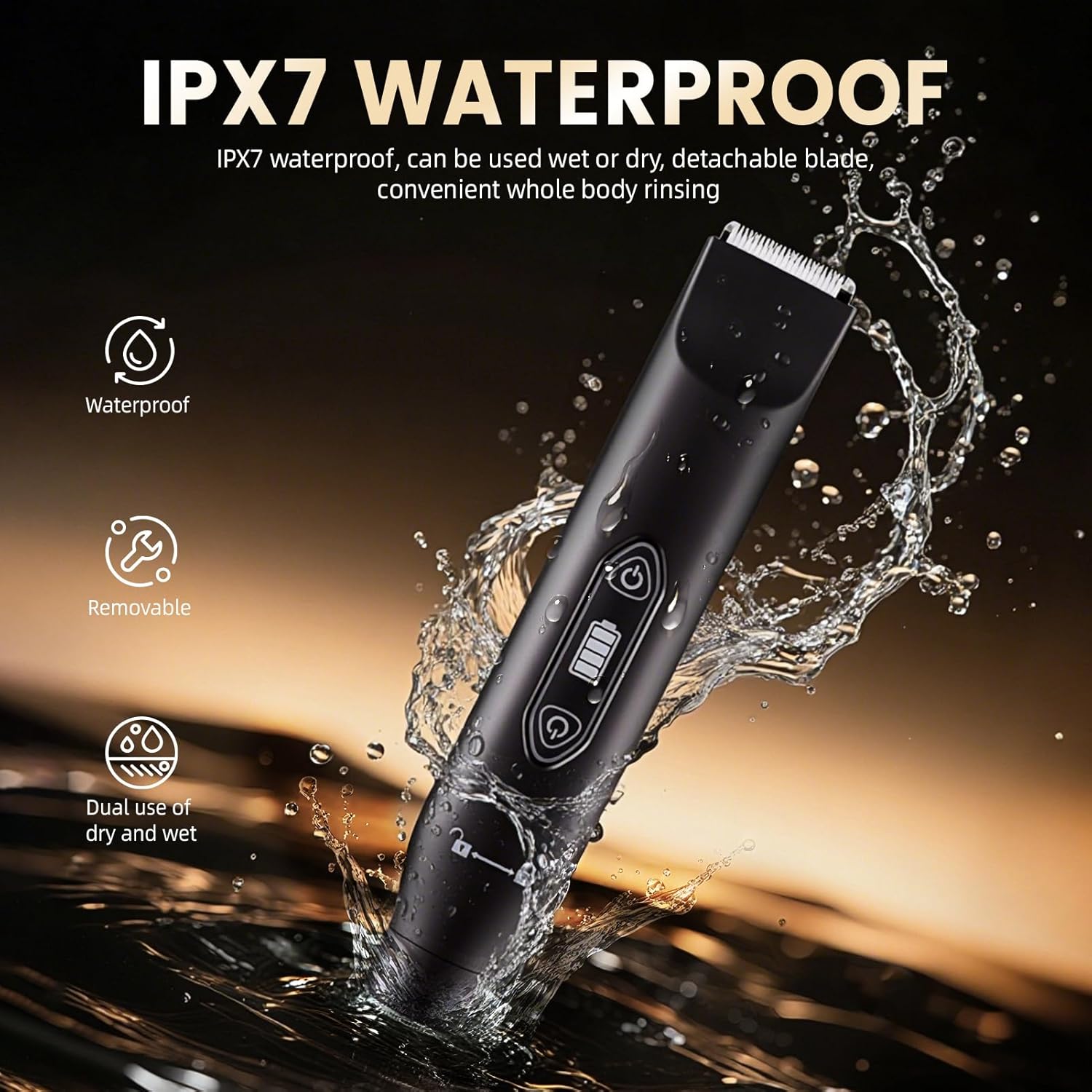 Electric Groin Hair Trimmer ,Nose Hair Trimmer, Dual Heads Waterproof Ball Pubic Shaver for Male and Female,Replaceable Stainless Steel Blades, Wet/Dry Body Razor,Husband Gift