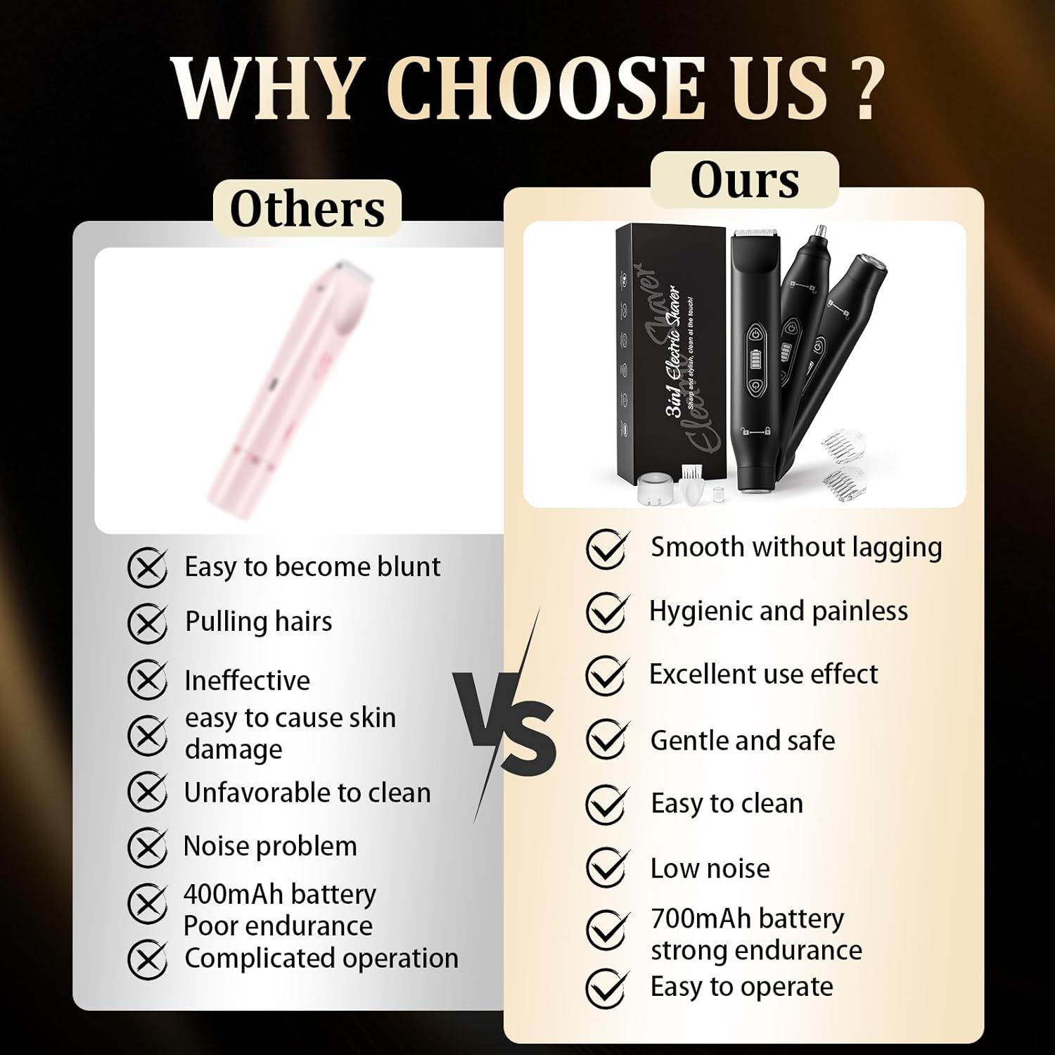 Electric Groin Hair Trimmer ,Nose Hair Trimmer, Dual Heads Waterproof Ball Pubic Shaver for Male and Female,Replaceable Stainless Steel Blades, Wet/Dry Body Razor,Husband Gift