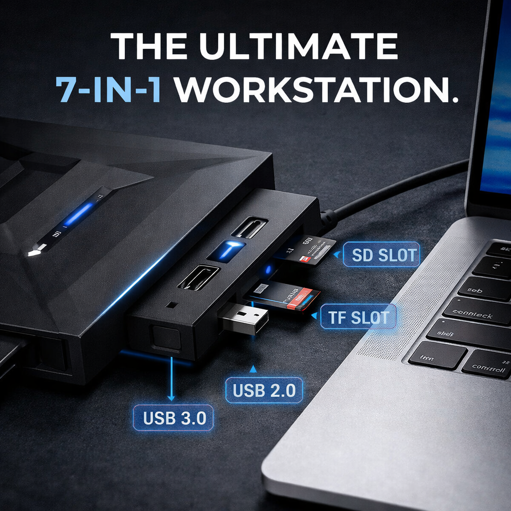 External USB DVD Drive with USB Hub & Card Reader