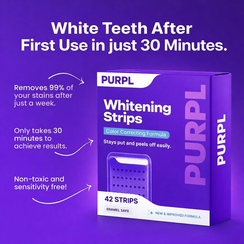 PURPL Color Correcting Whitening Strips 14ct