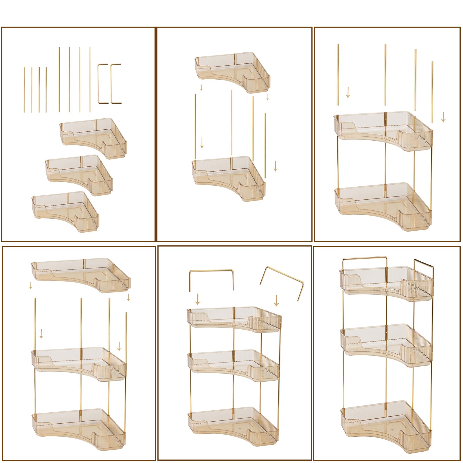 Multi-Tier Corner Countertop Organizer Rack