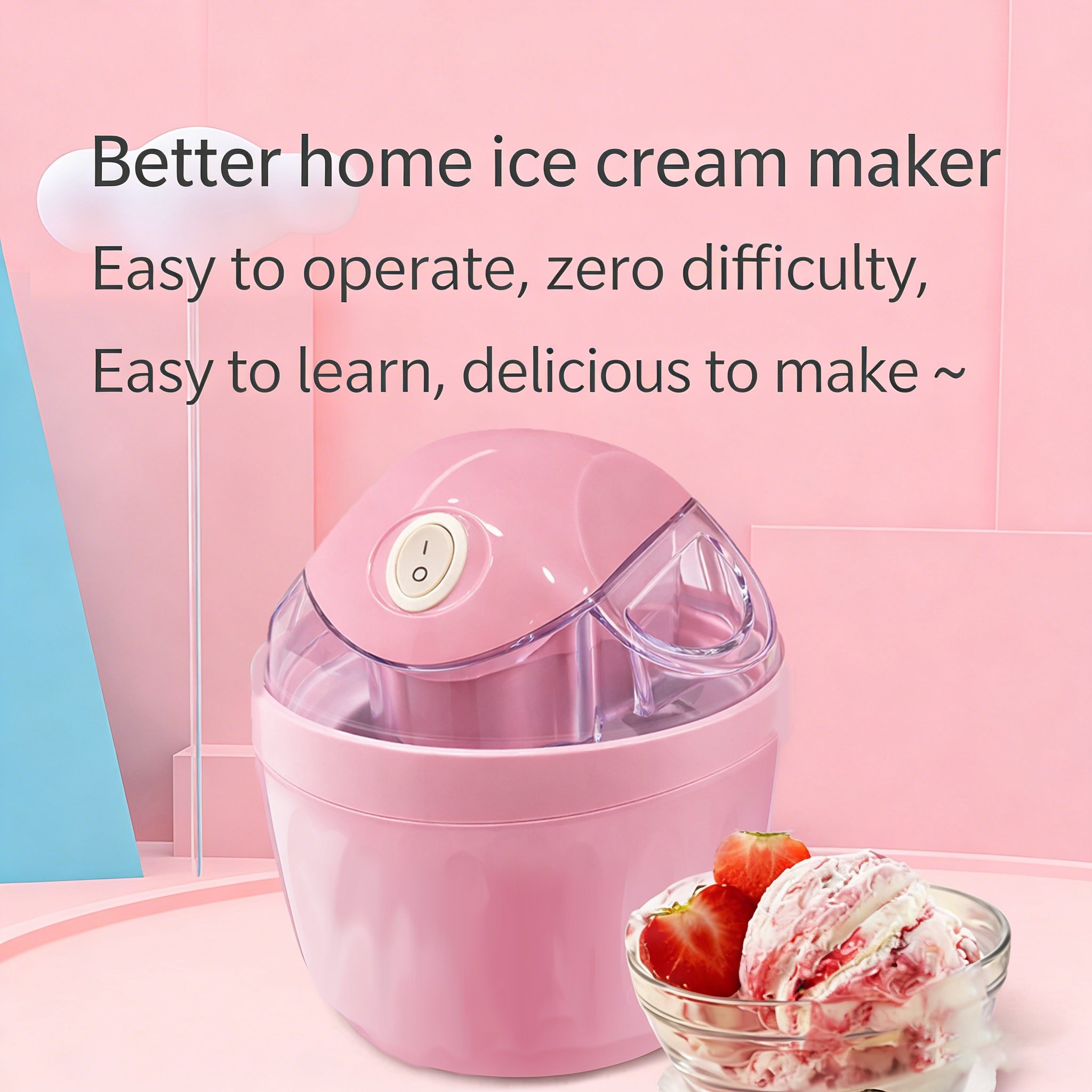 🍨Small Home Mini Ice Cream Maker