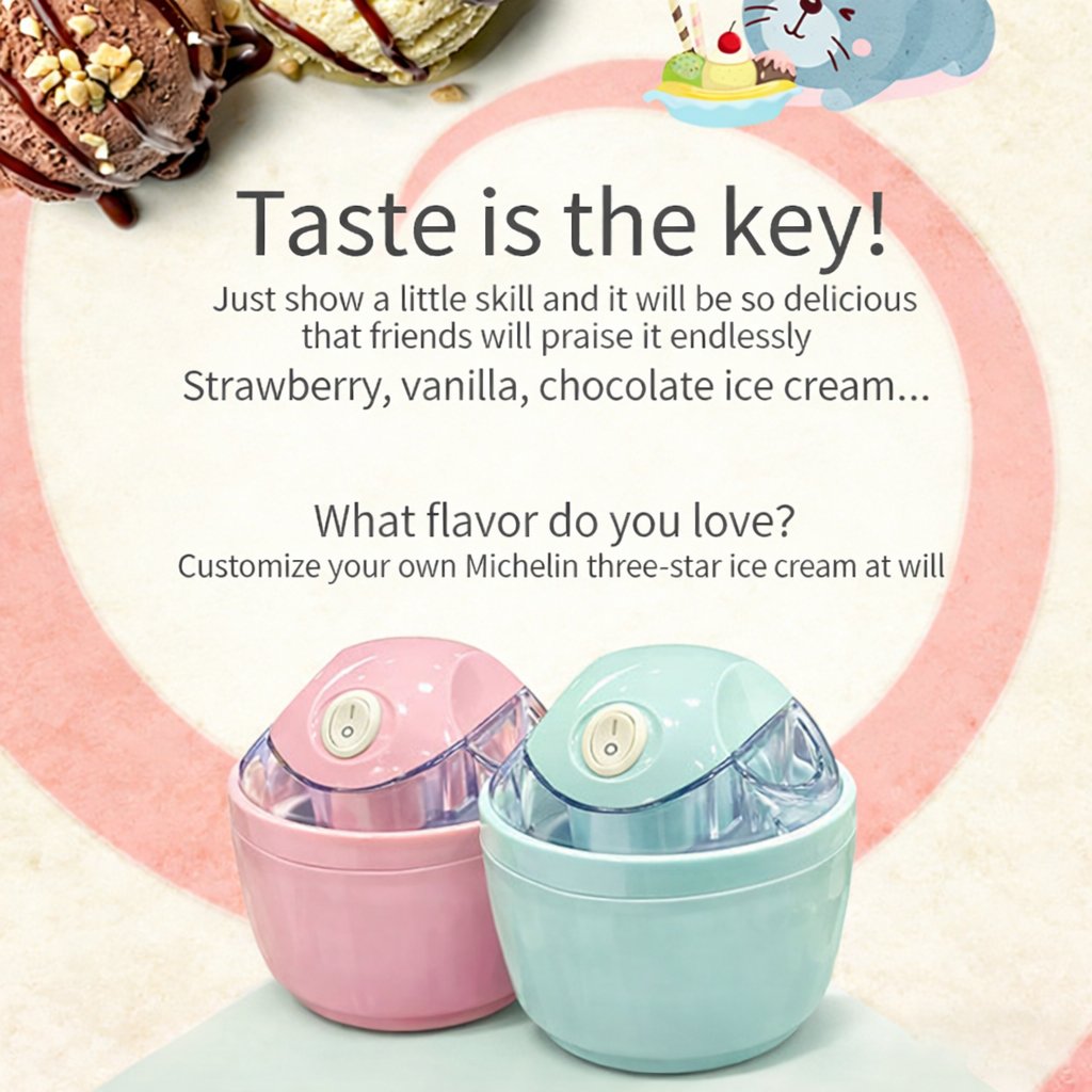 🍨Small Home Mini Ice Cream Maker