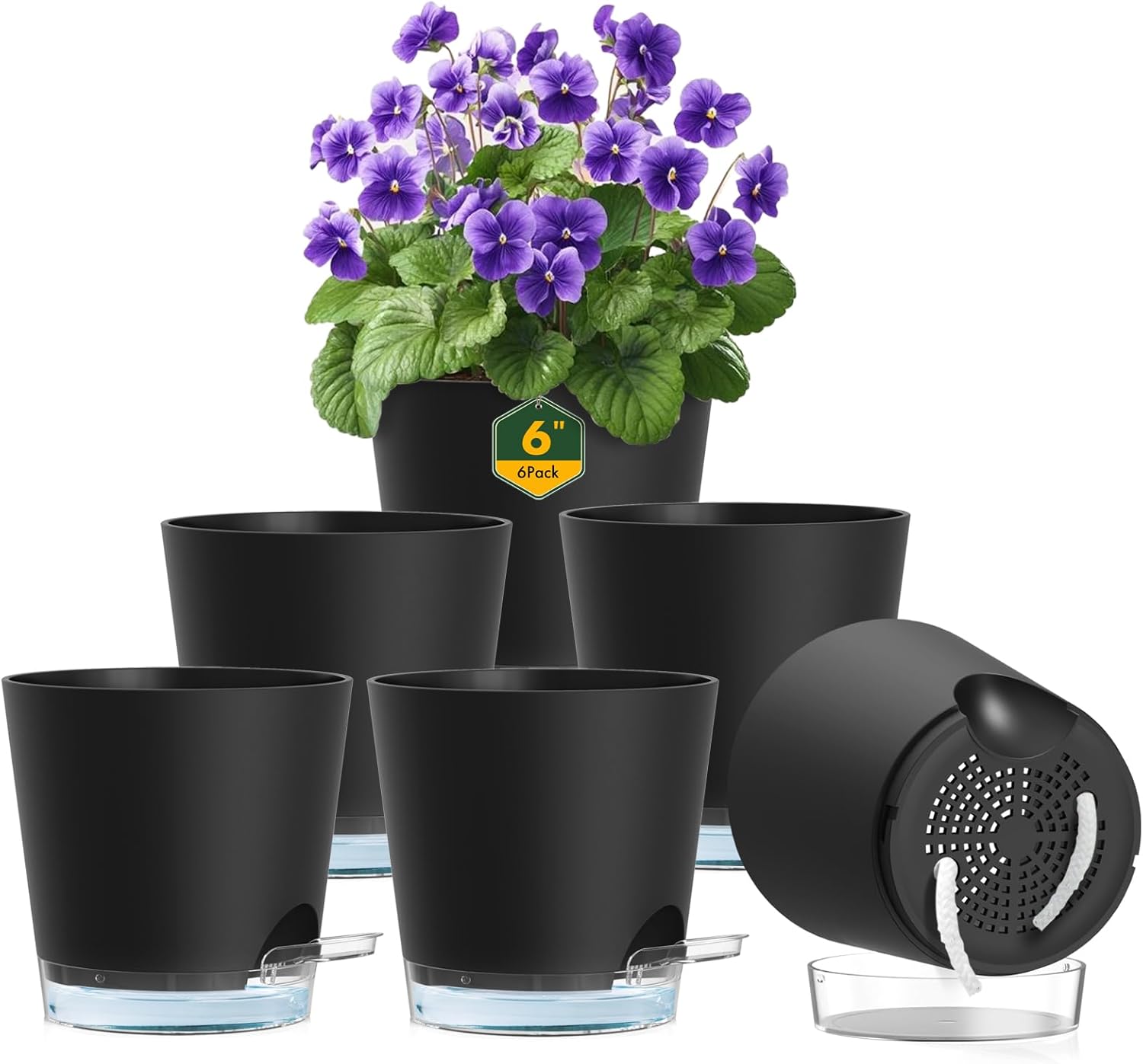 7 inch Plant Pots for Indoor Outdoor Plants