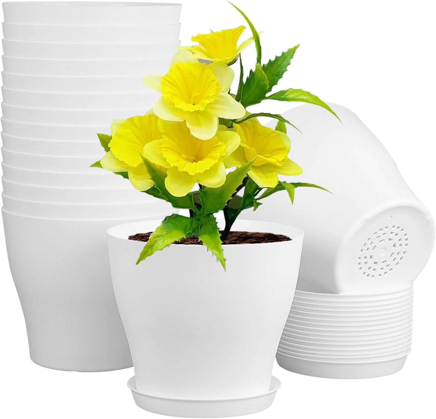 16 Pack Plant Pots for Small Indoor Outdoor Plants