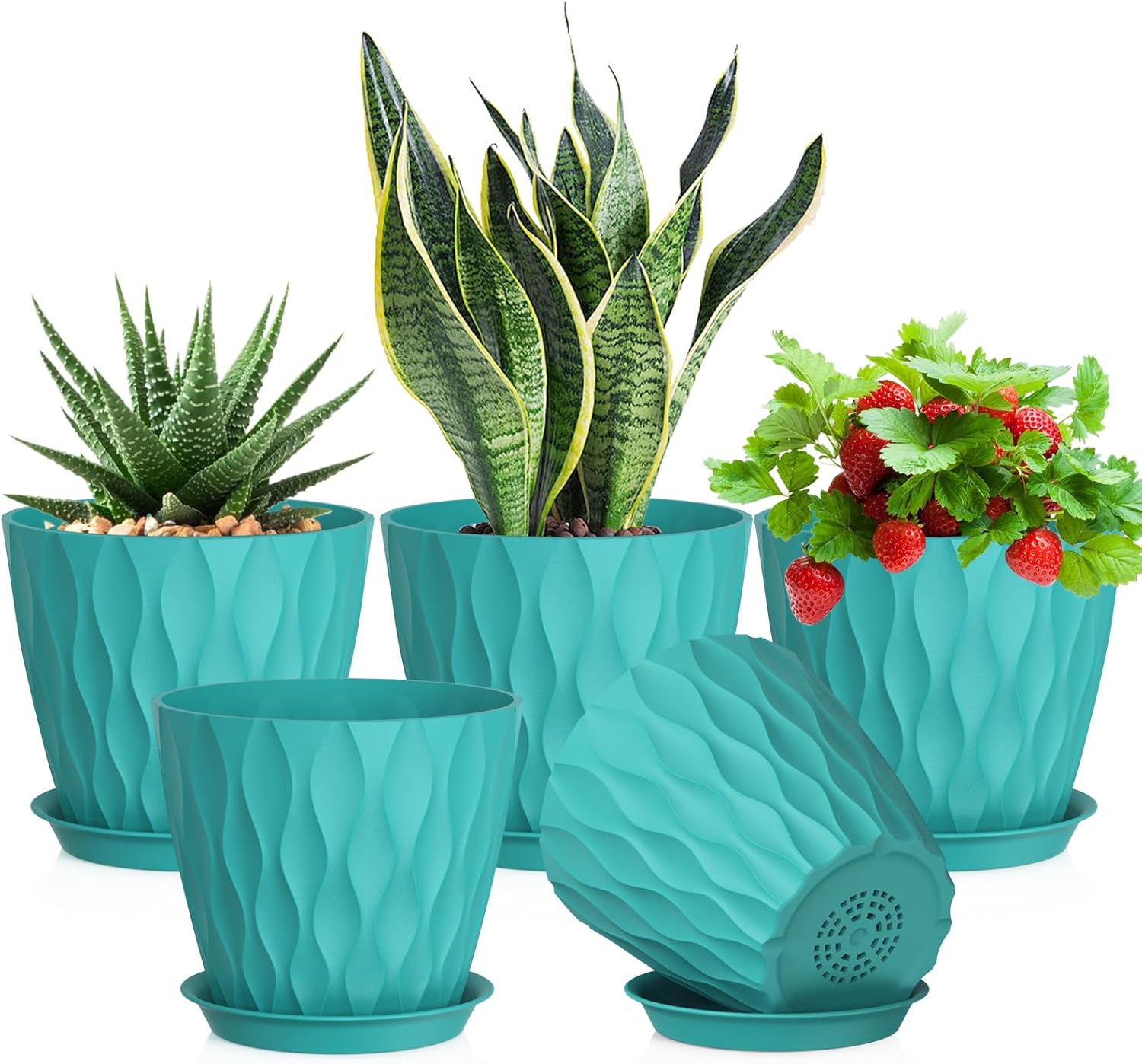 7 inch Plant Pots for Indoor Outdoor Plants