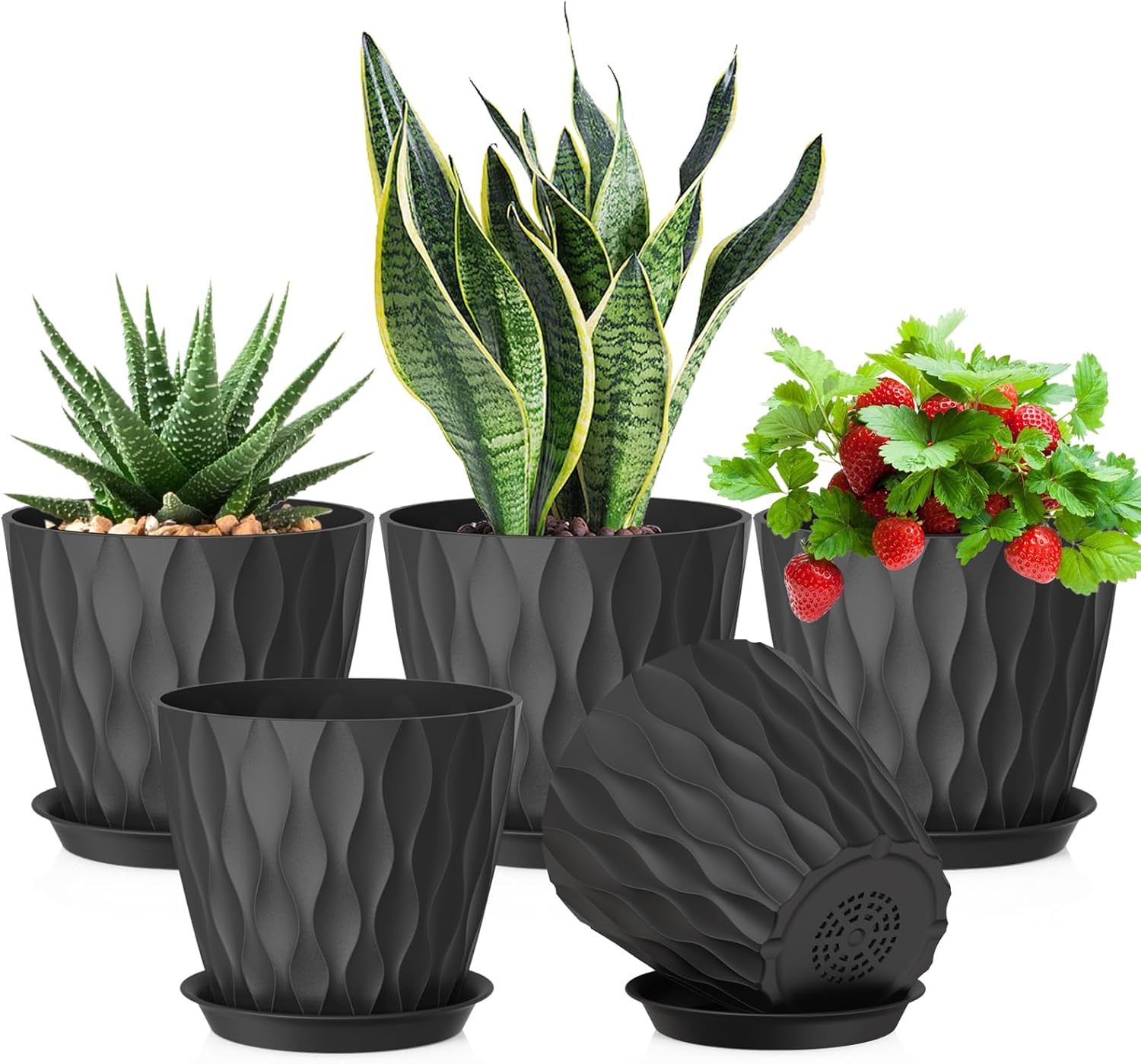 7 inch Plant Pots for Indoor Outdoor Plants