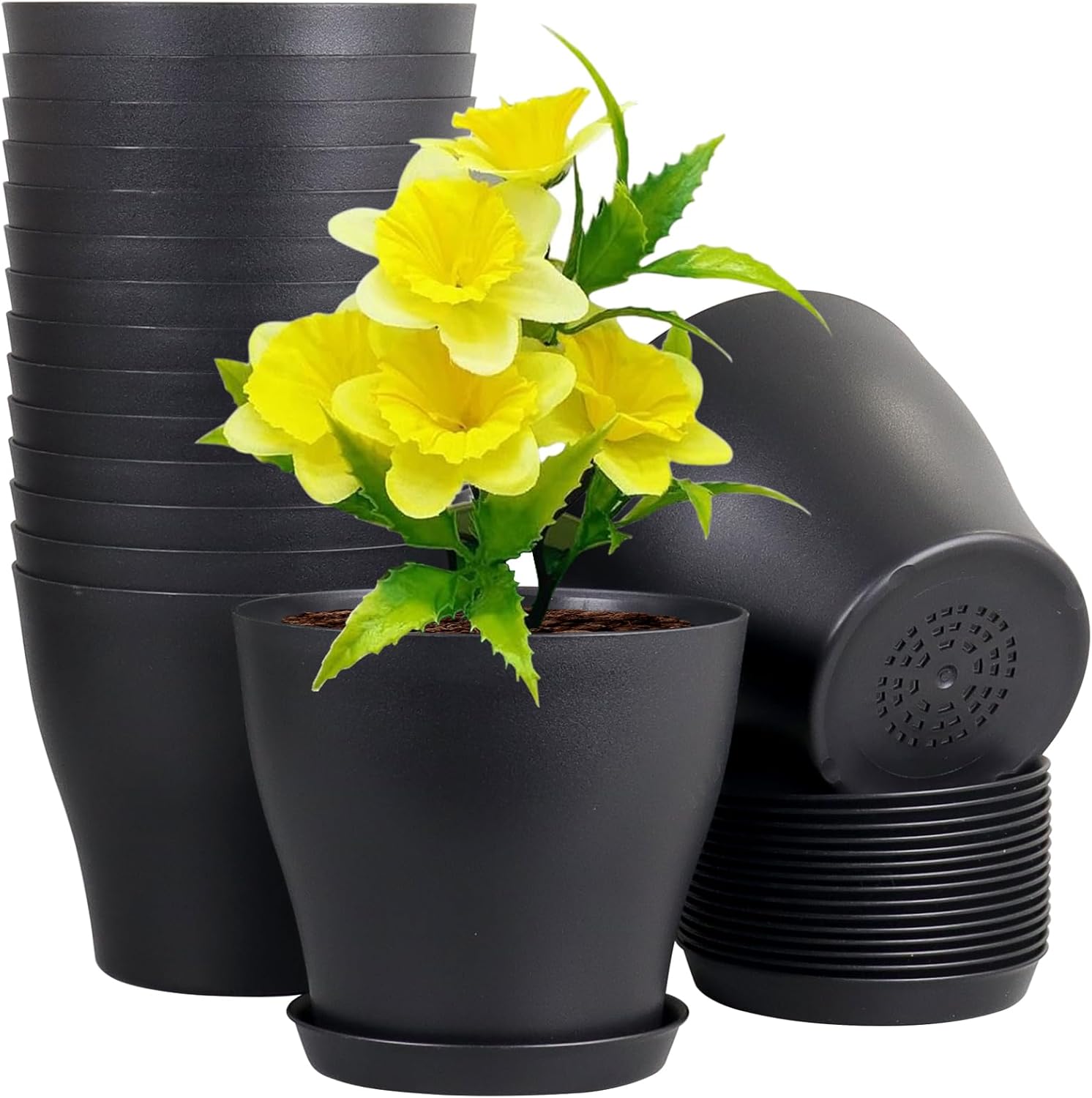 16 Pack Plant Pots for Small Indoor Outdoor Plants