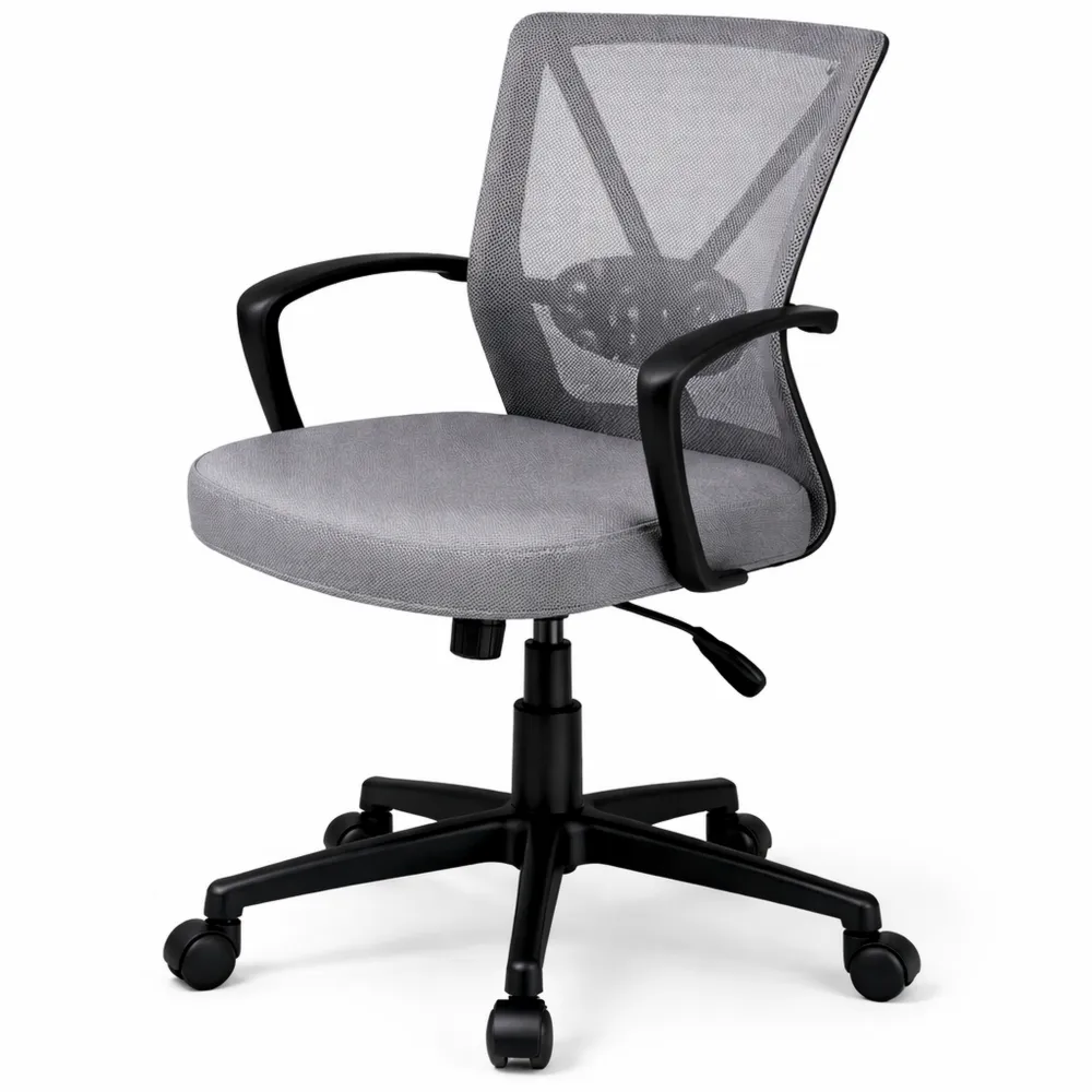 Fauteuil de Travail Ergonomique Pivotant en Maille avec Support Lombaire