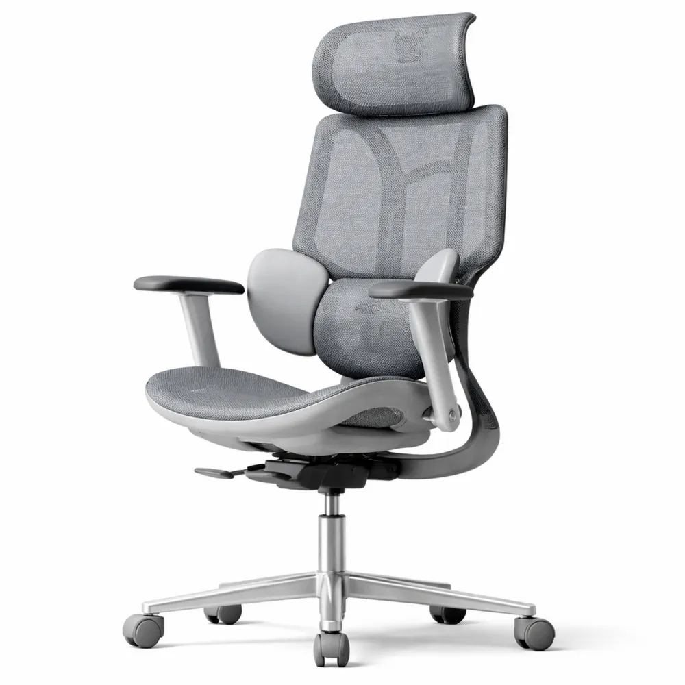 Chaise de Bureau Ergonomique avec Soutien Lombaire et Appui-Tête Réglables