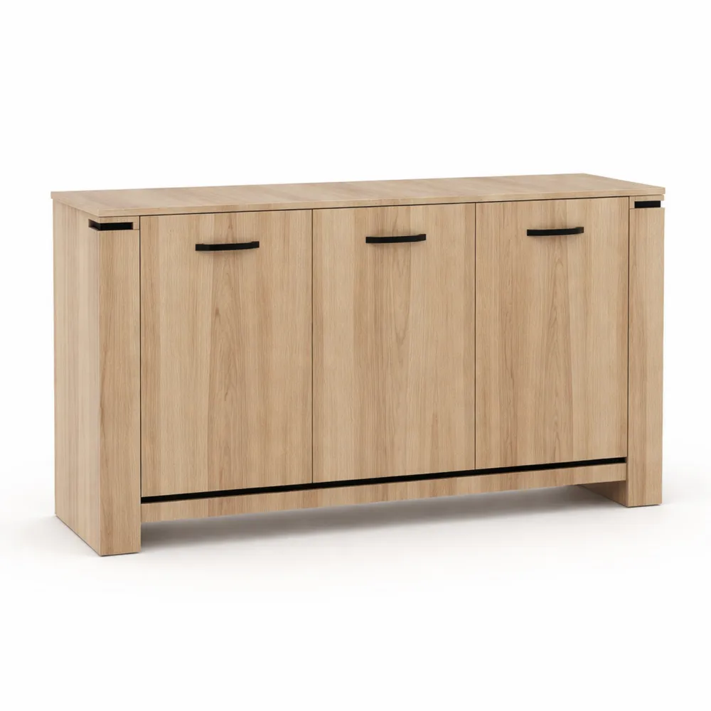 Buffet contemporain 3 portes 140 cm
