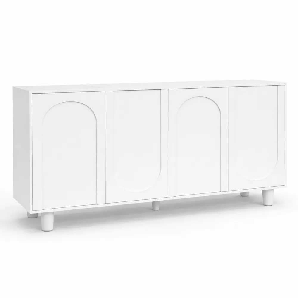 Buffet Design 4 Portes 160 cm Blanc