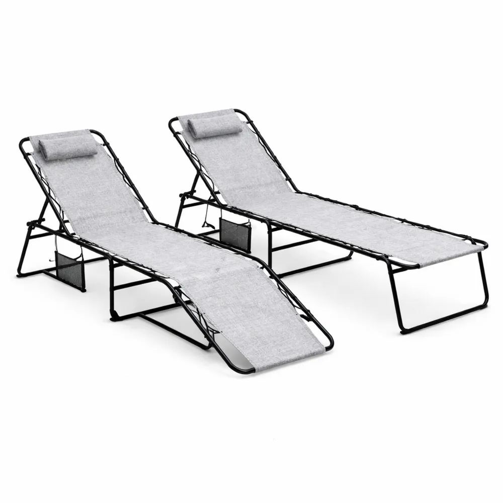 Chaise Longue Pliante Réglable pour Jardin et Plage